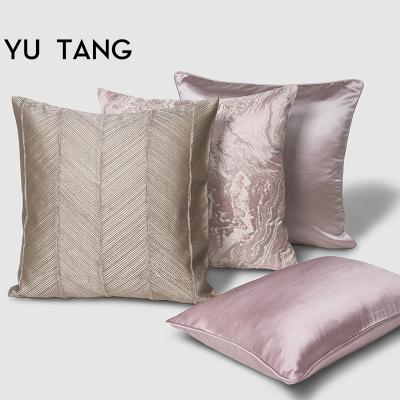 China Home Decor Silkvein Series Silver Purple Tile Covers Decorative Cushion Covers Custom Home Decoration for sale