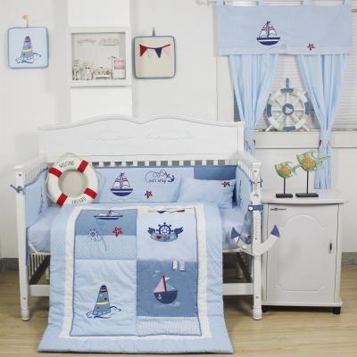 China 3 Piece Baby Girl Baby Crib Bedding Set Boy Cotton Quilt Cover Pillow Cover Folded Bedding for sale