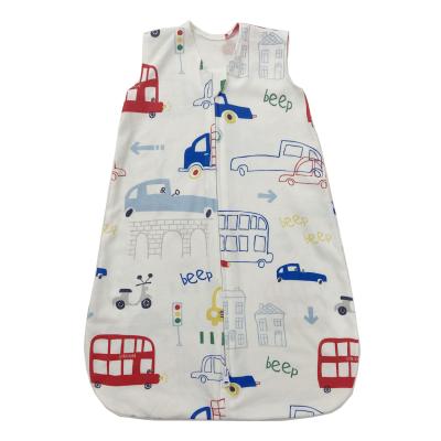 China 2.5 Adiathermic Power Breathable Printing 100% Organic Baby Summer Baby Sleeping Bag Outdoor Cotton Sleeping Bag for sale