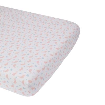 China Sustainable Soft Waterproof Crib Mattress Protector Waterproof Cotton Cover Fitted Single Fitted Baby Crib Sheet for sale