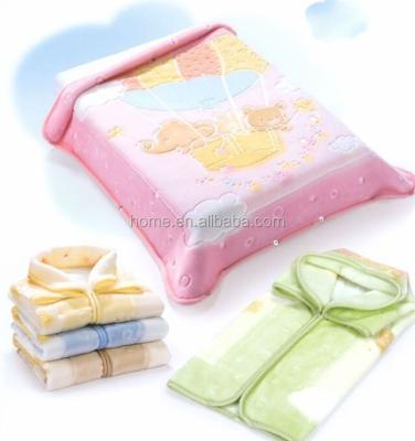 China Anti-pilling Baby Printing Blanket Acrylic Embossed Soft Blanket Screen Printed Super Soft Blanket for sale