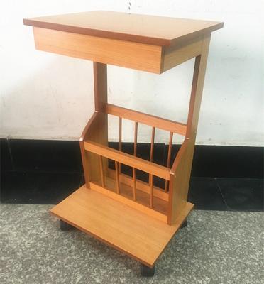 China Solid Wood Wooden Side Table Coffee Table With Magazine Rack / Wooden Snack Table for sale