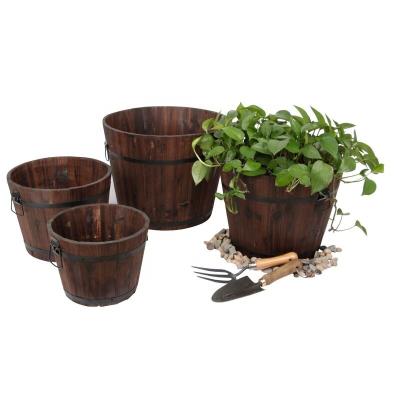 China Large Modern Outdoor Eco-friendly Style Wooden Flower Pots Garden Planter Plant Box For Plants for sale