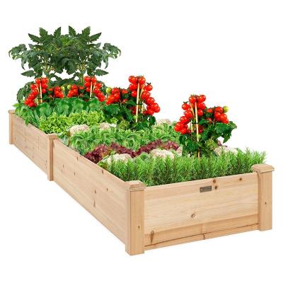 China Modern Outdoor Wooden Garden Furniture Wooden Planters Large Capacity Raised Garden Bed for sale