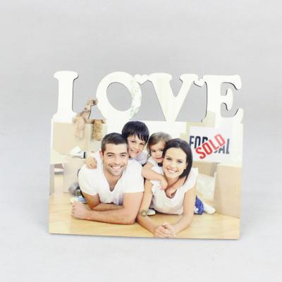 China High Quality Sublimation MDF Photo Frame With LOVE Cut Letter MDF Frame 5mm For Valentine's Gift for sale