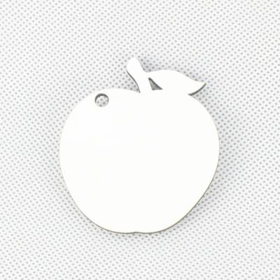 China Custom Sublimaiton Blank Sublimation Keychains Custom Printable Apple Shapes Both Sides Printable for sale