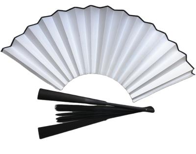 China China Sublimation Blanks Folded Polyester Bamboo Fans Bamboo Cloth Folding Hand Fan for sale