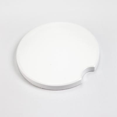 China No Sublimation Blank White Round Car Mug Holder Ceramic Mug Coaster For Dye Sublimation Or UV Printing for sale