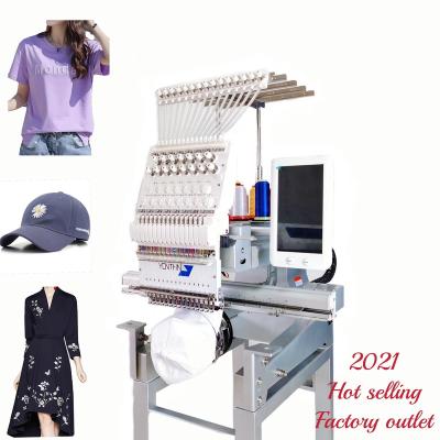 China Yonthin automatic 12/15 single needles head sewing automated embroidery machine prices for sale for sale