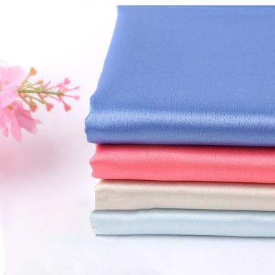 China Hot Selling Shine 97% Polyester 3% Spandex Satin Stretch Fabric Luxury Polyester Spandex Fabric For Dress for sale