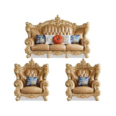 China Custom Factory Solid European French Style Antique Oak Wood Sofa Living Room Luxury Carving Furniture Carving for sale