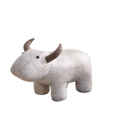 China Good quality children's modern wooden modeling and sponge cow wooden stool of the elephant child's carton of the small for sale