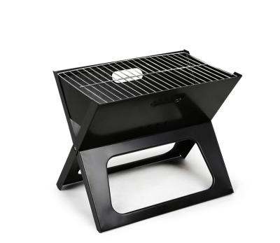 China Easily Assembled Black Notebook Charcoal Grill for sale