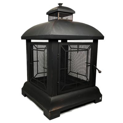 China Large Stocked Fire Pits Burning Pit Steel Big Outdoor Pagoda Style Of Wood Fire for sale