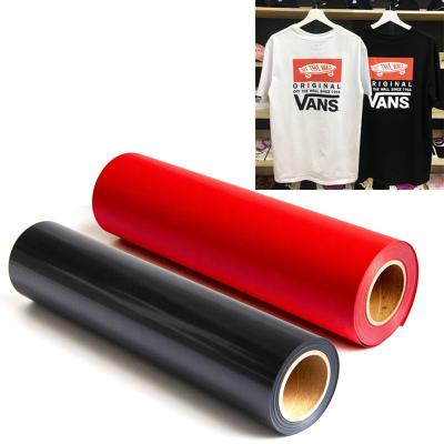 China Flexible stretchable black red orange gray purple brown blue color for sign decoration cut heat transfer vinyl for apparel factory for sale