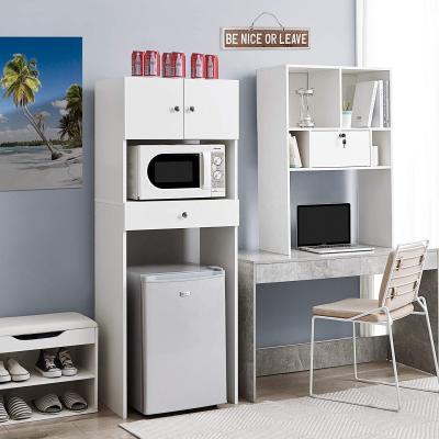 China Simple Design Mini Fridge Free Standing Refrigerator Environmental Friendly Wooden Kitchen Storage Cabinet for sale