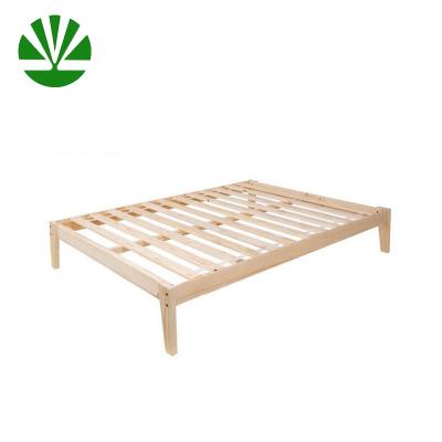 China Simple Simple Elegant Solid Pine In King With Slats Bed Frame Wall Funiture Modern Wooden Home Furniture Bedroom Furniture Bed Frame Modern Optional for sale