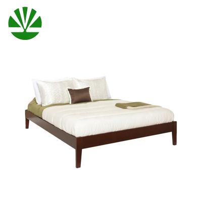 China Easy Assemble Bed Frames Minimalist Full Size Wooden Warm Design Single Bed Frame Low Double for sale