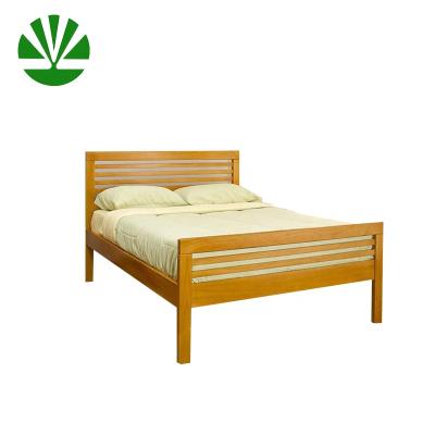 China New Design Contemporary Cheap Prices Double Bed Wooden King Size Bed For Hotel WJZ-B77 for sale