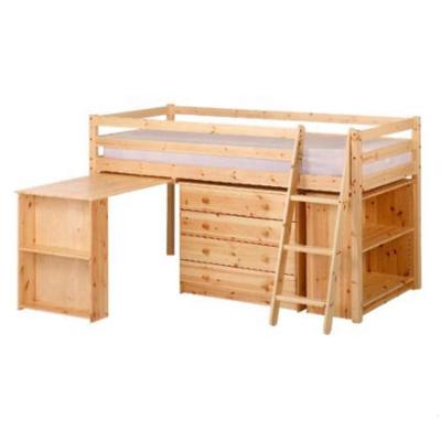 China Mid Height Solid Wood Convertible Bunk Bed Furniture for sale