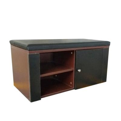 China Storage 1 Door 2 Shelf Shoe Cabinet Storage Bench With Cushion for sale