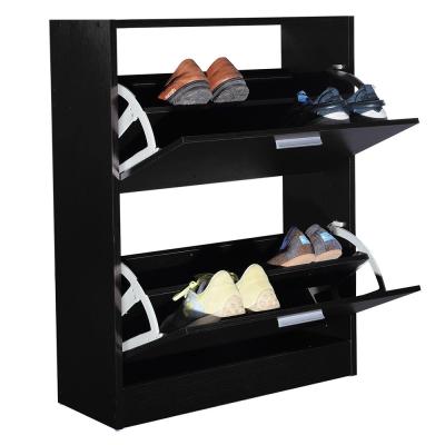 China modern practical 2 door forward opening shoe storage cabinet with 2 rotary doors for sale