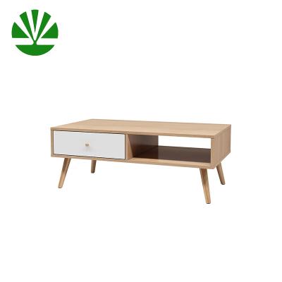 China Modern Nordic Indoor Living Room Convertible Farmhouse Furniture High Quality Rustic Wooden Coffee Table for sale