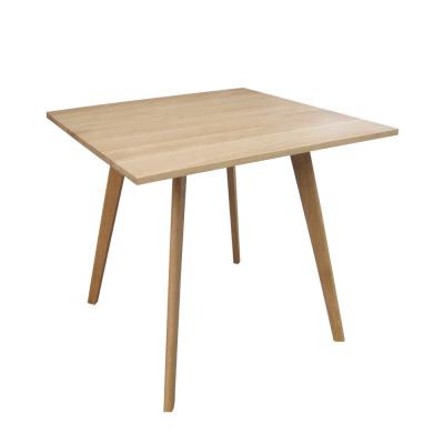 China Water Resistant Modern Customized Wooden Dining Table With Wooden Legs for sale