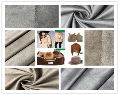 China Customize Color Faux Suede Fabric For Clothing , 105D Stretchable Suede Fabric for sale