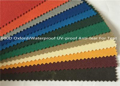 China a tela de 100%P 600D Oxford revestiu a Uv-prova Fio-tingida impermeável do Anti-rasgo para a barraca exterior à venda