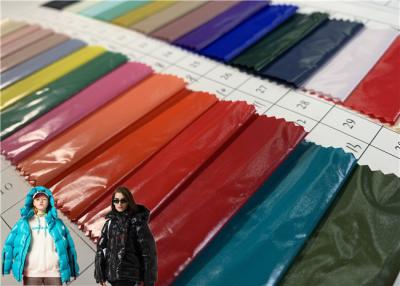 China 100%Nylon Bright PU Coating Oil Resistant Easy Care Winter Jacket Fabric for sale