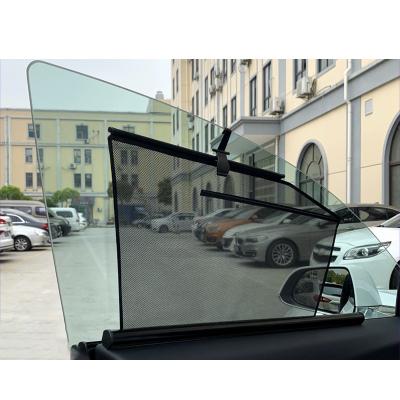 China Single Color No Pattern Polyester Mesh Custom UV Shield Windshield Car Sunshade For Tesla Model 3/Y for sale