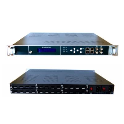 China Dual Power To RF Modulator 16 Carriers DVBT ISDBT DVBC ATSC 24 Tuner H.264 HD To RF ASI IP Encoder RF Modulator HPS866IV for sale