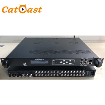 China Digital CATV 16 FTA DVB-S DVB-S2 12 Distribution Systems To ISDBT DVB-T DVB-C ATSC RF Modulator for sale