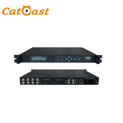 China Digital TV 4 in 1 DVB-S2 to 4 ASI Output MPEG-4 HD IRD decoder for encrypted channels with 4 CAMS HP394D for sale