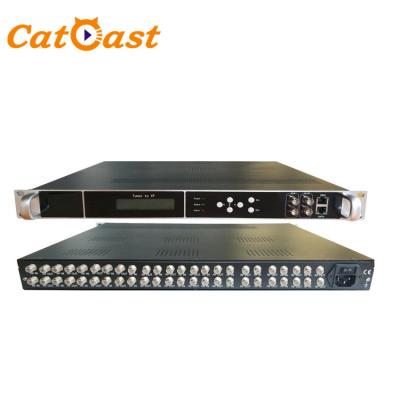 China 24 Channels FTA Tuner DVB-S/S2 DVB-C DVB-T/T2 ATSC ISDBT Input Digital IPTV Tuner In IP Gateway HPR3624D for sale