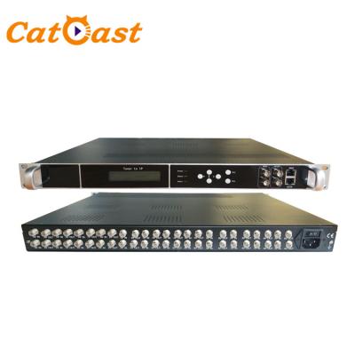 China Catcast Satellite to IPTV Gateway 16 FTA DVB-S2 DVB-C DVB-T ATSC ISDBT Tuner IRD Satellite to ASI IP Gateway HPR3624D for sale