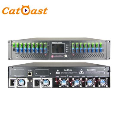 China CATV/FTTH/MMDS HA86E 2U Series High Power Er/Yb Coated Fiber Amplifier FTTH 16 Ports EDFA With WDM For CATV for sale