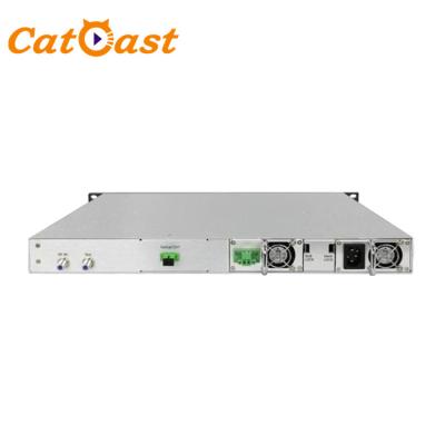 China CATV Transmission CATV FTTH 10dbm 1550nm 25km 35km Connector SC/APC/220V/110V Dual AC Fiber Optic Transmitter for sale