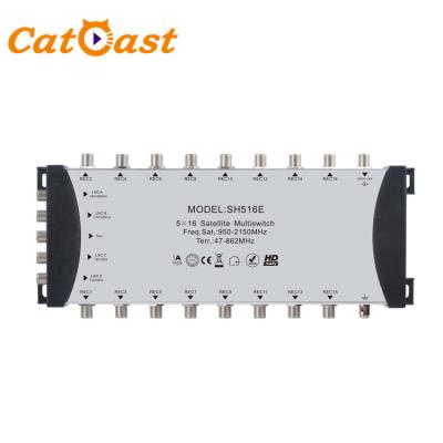 China SMATV Systems 5x16 Multiswitch Medium SAT 950 2150MHz CATV 47 Multiswitch 862MHz 5 / Large In 16 Satellite Multiswitch for sale