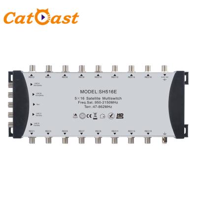 China SMATV Systems 5x16 Multiswitch Medium / Large SAT CATV Multiswitch 5 In 16 Satellite Multiswitch for sale