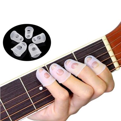 China Gutiar Silicone Guitar Finger Cover Fingertip Protectors Finger Guards Protector For Hand Sewing Counting Guitar Accessories for sale