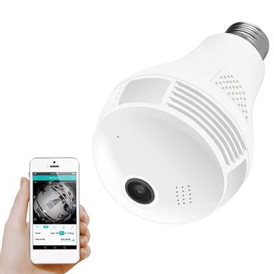 China NIGHT VISION HD 1080P Bulb Camera 360 Degree Panoramic Night Vision Cam Hidden Radio IP LED Home Camera / 2.4GHz WiFi Security Alarm for sale