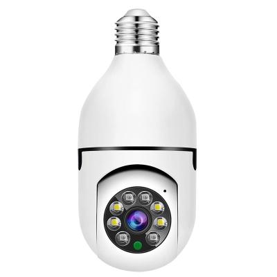 China Human Motion Tracking Light Bulb Camera Night Vision E27 Bulb Camera Night Vision Remote Auto Tracking IP Cam Home Security Voice WiFi Two Way Camera for sale