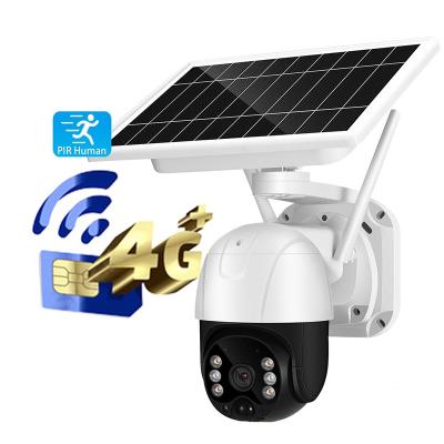 China Human Motion Tracking 3MP 4G Sim Card WiFi PTZ Camera Solar Outdoor PIR Human Detection Two Way PTZ Audio Wireless Night Vision CCTV Camera for sale