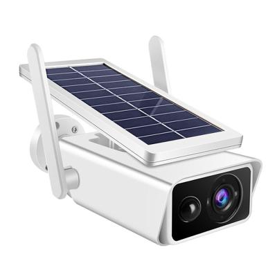 China NIGHT VISION Battery/Solar Powered Wireless Security Camera System with Solar Panel PIR Motion Activated Two-Way Talk Outdoor Solar Camera for sale