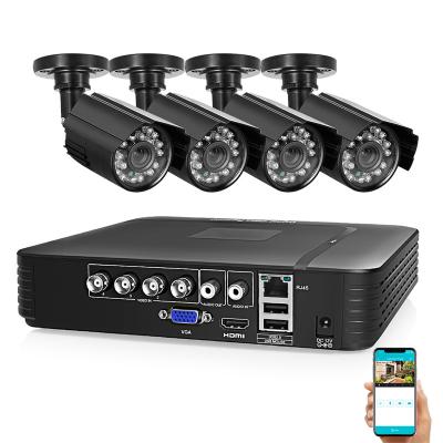 China 4CH Motion Detection CCTV System 720P/1080P 4PCS AHD Camera Set 5 in 1 Outdoor VCR Surveillance System Security Camera 2MP DVR Kit for sale