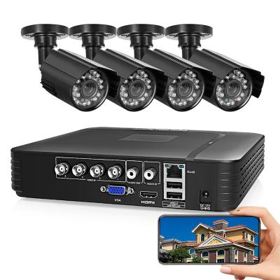 China Analog Motion Detection 4CH 720P/1080P AHD PAL NTSC BNC Analog DVR Camera DVR Surveillance System Home CCTV Camera DVR Kit for sale