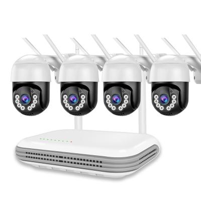 China PAN-TILT H.265 2MP Full HD Video Surveillance CCTV System Face VCR 8CH NVR Audio Wireless Security Outdoor WIFI Camera Kit for sale