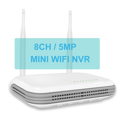 China Small NVR 5MP 8CH Support Face Detection Email Alert XMEYE HDD TF Card Slot For H.265 Video Surveillance System Mini WiFi NVR ABQ-ND1 for sale